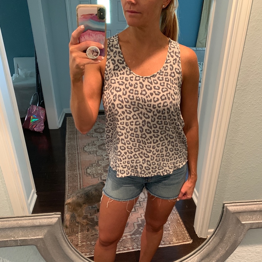 Joíe 100% Silk Leopard Tank